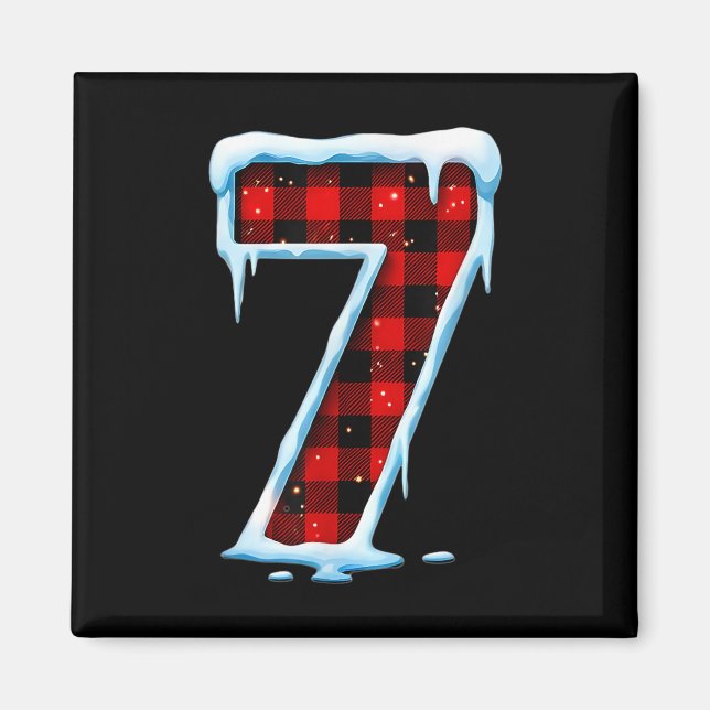 Nummer 7 passend zu 67 Meme Weihnachtskostüm Männe Magnet (Vorne)