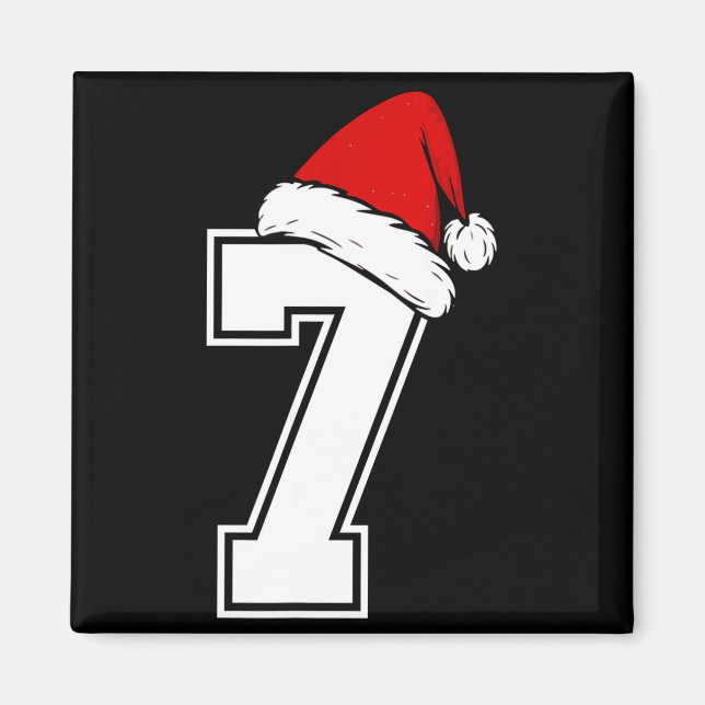 Nummer 7 passend zu Six Seven 6 7 Meme 6 7 Weihnac Magnet (Vorne)