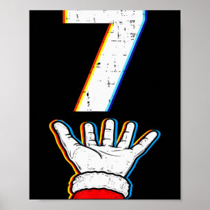 Nummer 7 passende 67 Meme Weihnachten Pyjama Männe Poster
