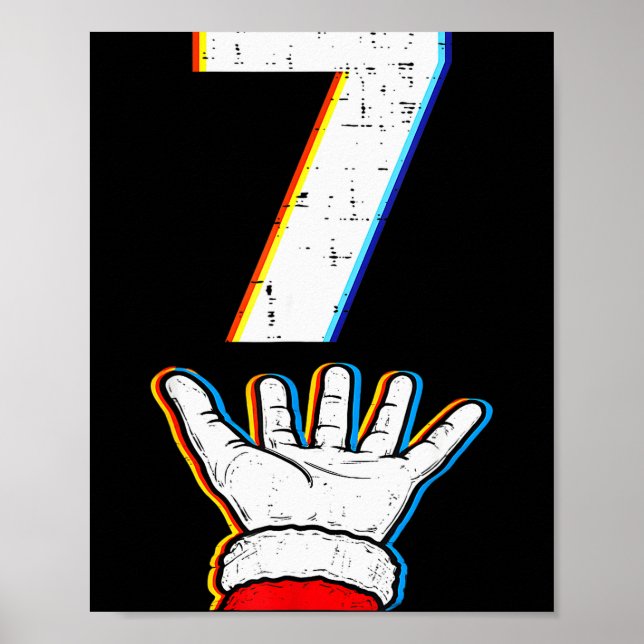 Nummer 7 passende 67 Meme Weihnachten Pyjama Männe Poster (Vorne)