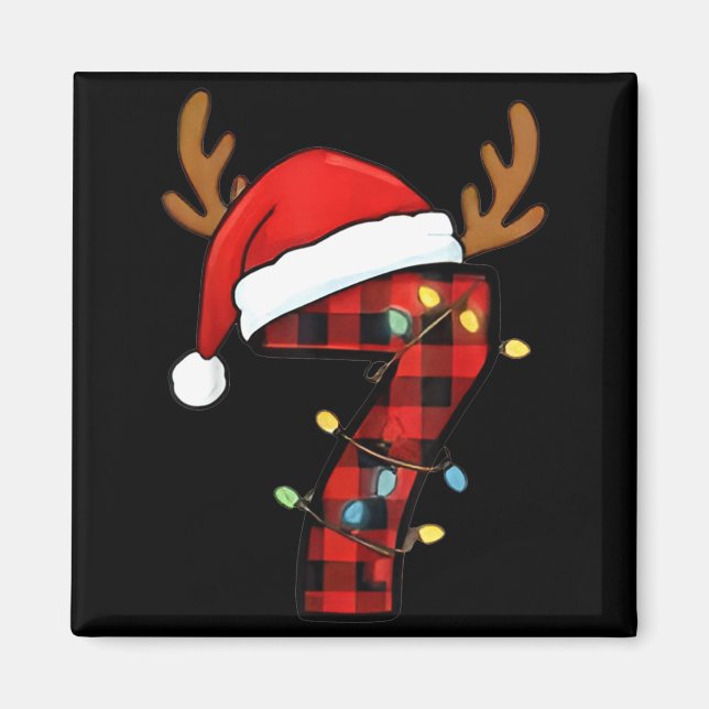 Nummer 7 Passende 67 Meme Weihnachtskostüm Männer  Magnet (Vorne)