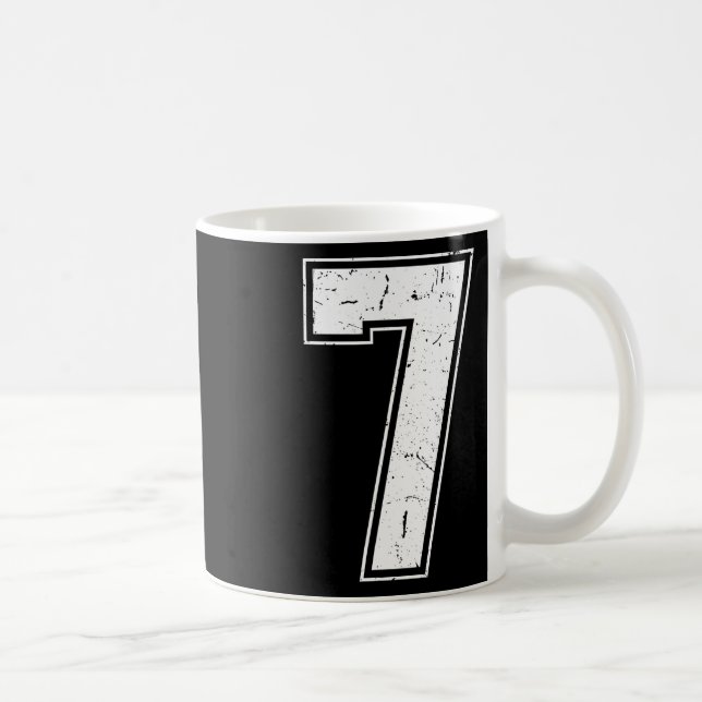 Nummer 7 passendes Kostüm 67 Meme Kostüm Distresse Kaffeetasse (Rechts)
