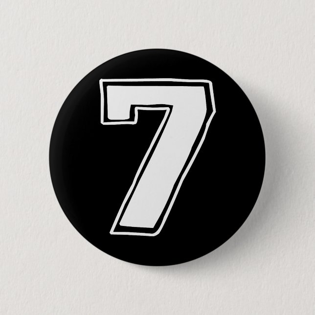 Nummer 7 Sechs Sieben 6 7 Meme 67 Lustig 7. Geburt Button (Vorderseite)