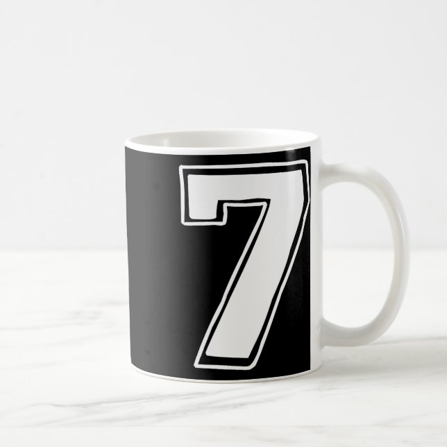 Nummer 7 Sechs Sieben 6 7 Meme 67 Lustig 7. Geburt Kaffeetasse (Rechts)