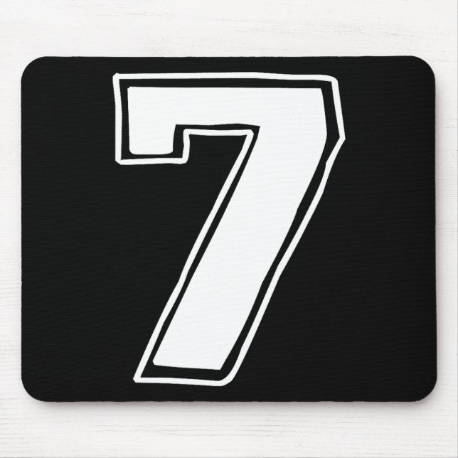 Nummer 7 Sechs Sieben 6 7 Meme 67 Lustig 7. Geburt Mousepad (Vorne)
