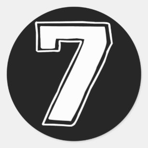 Nummer 7 Sechs Sieben 6 7 Meme 67 Lustig 7. Geburt Runder Aufkleber
