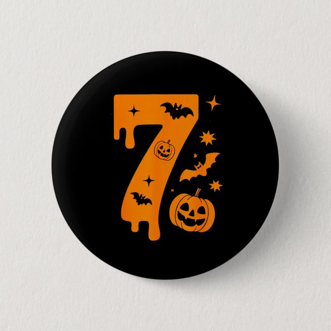 Nummer 7 Sechs Sieben 6 7 Meme Lustiges Design Paa Button (Vorderseite)