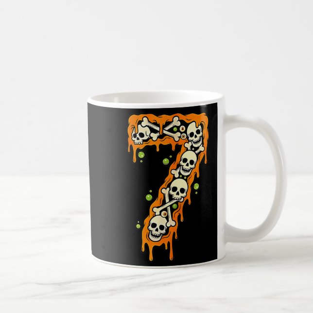 Nummer 7 Sechs Sieben 6 7 Meme Lustiges Design Paa Kaffeetasse (Rechts)