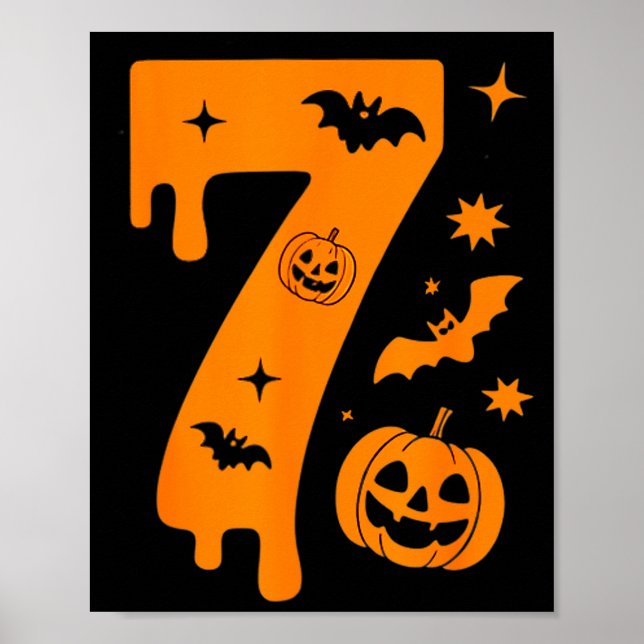 Nummer 7 Sechs Sieben 6 7 Meme Lustiges Design Paa Poster (Vorne)
