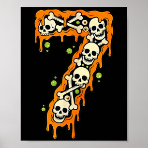 Nummer 7 Sechs Sieben 6 7 Meme Lustiges Design Paa Poster