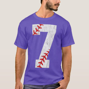 Nummer 7 Vintag 7. Geburtstag Baseball Lover 7 Yen T-Shirt