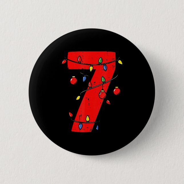 Nummer 7 Weihnachten 6 7 passend 67 Meme Männer Fr Button (Vorderseite)