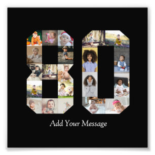 Nummer 80 Fotocollage Fotodruck