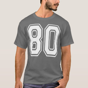 Nummer 80 Geburtstag Varsity Sports Team Jersey T-Shirt