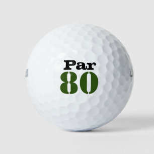 Nummer 80 par Golfplatz für 80. Geburtstagsgolfer Golfball