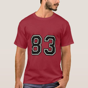Nummer 83 Varsity-Sportstrikot 83. Geburtstag T-Shirt