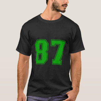 Nummer 87 des Green Sports Fan Jersey T-Shirt