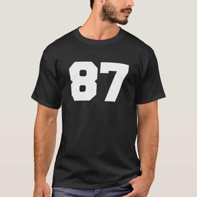 Nummer 87 Sports Jersey Player 87 Fan FRONT Print T-Shirt (Vorderseite)