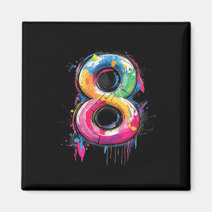 Nummer 8 8. Geburtstag Acht Jahr Jungen Mädchen Gr Magnet