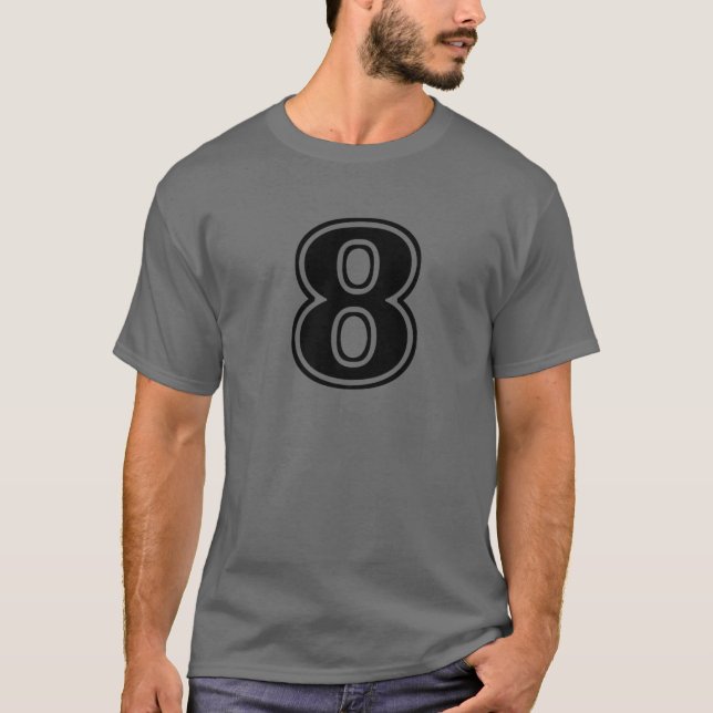 Nummer 8 An der Vorderseite T-Shirt (Vorderseite)