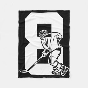 Nummer 8 Jahre Eishockey 8. Geburtstag (3) Fleecedecke