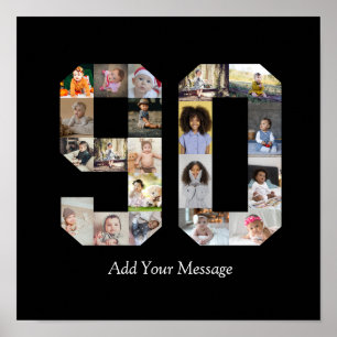 Nummer 90 Fotocollage Poster