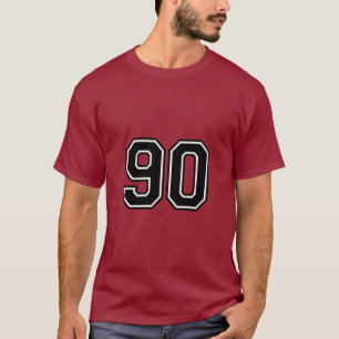 Nummer 90 Varsity-Sportstrikot   90. Geburtstag T-Shirt