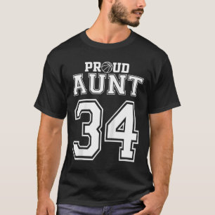 Nummer Benutzerdefiniert Stolz Basketball Tante Pe T-Shirt