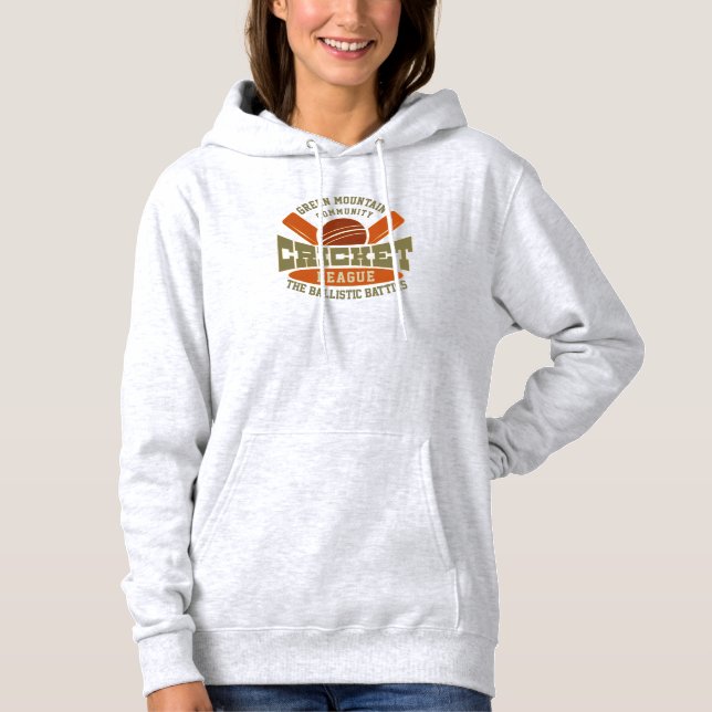Nummer der ausgewählten Cricket Club-Liga Hoodie (Vorderseite)