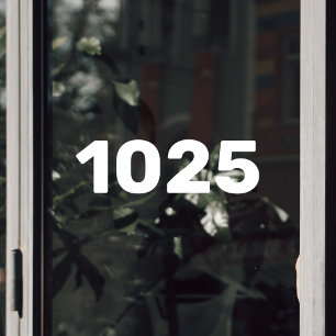 Nummer der Business Address Suite Fensteraufkleber