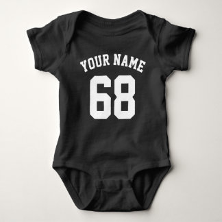 Nummer des Sports Jersey Individuellen Namens Baby Strampler