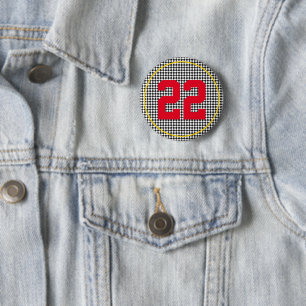 NUMMER DES Sports Player Team Farben Trim Fanclub Button