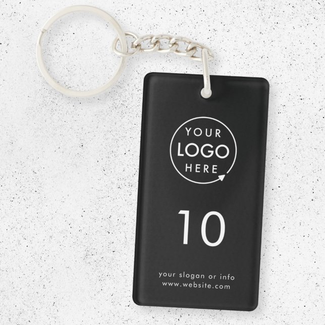 Nummer des Zimmers | Black Hospitality Business Mo Schlüsselanhänger (Company branded room key keychain for offices, hotels, hospitality & business premises.)