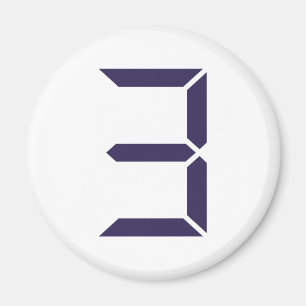 Nummer - drei - 3 magnet