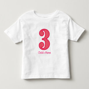 Nummer drei Mädchen, Kindername Kleinkind T-shirt