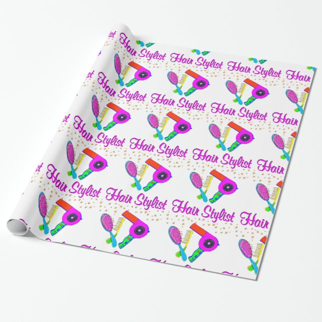 NUMMER EIN HAARSTYLIST UND SCHÖNER GESCHENKPAPIER (Ungerollt)