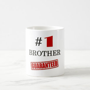Nummer eins 1 Bruder Minimal Schwarzer Funny Kaffeetasse