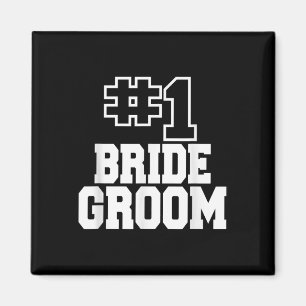 Nummer eins Bräutigam #1 Hochzeitstag Mens Celebra Magnet