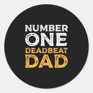Nummer Eins Deadbeat Vater je Quote Gag Spaß Graph Runder Aufkleber