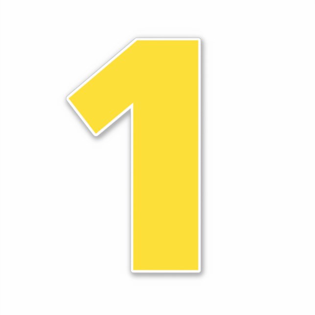 Nummer eins Gold- und Weißaufkleber Aufkleber (Vorderseite)