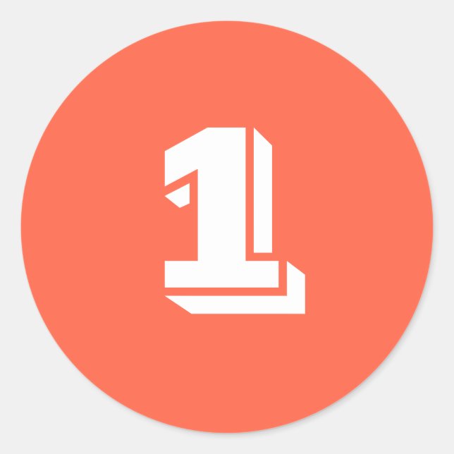 Nummer Eins große runde Tomate Rot Sticker von Jan (Vorderseite)