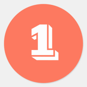 Nummer Eins große runde Tomate Rot Sticker von Jan