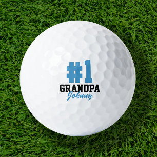 Nummer eins Großvater Mit Monogramm Vatertag Golfball