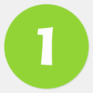 Nummer eins Kleine runde Grüne Sticker von Janz