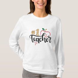 Nummer eins Lehrer Apple Design T-Shirt