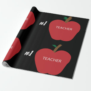 Nummer eins Lehrerumschlagpapier Geschenkpapier