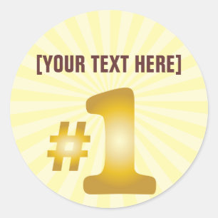 Nummer eins mit individuelle Name Runder Aufkleber