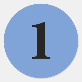 Nummer Eins Planung liefert einfache 1 blauschwarz Runder Aufkleber