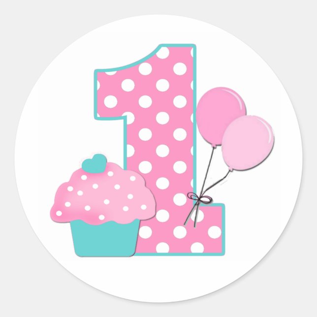 Nummer eins runder aufkleber (Vorderseite)