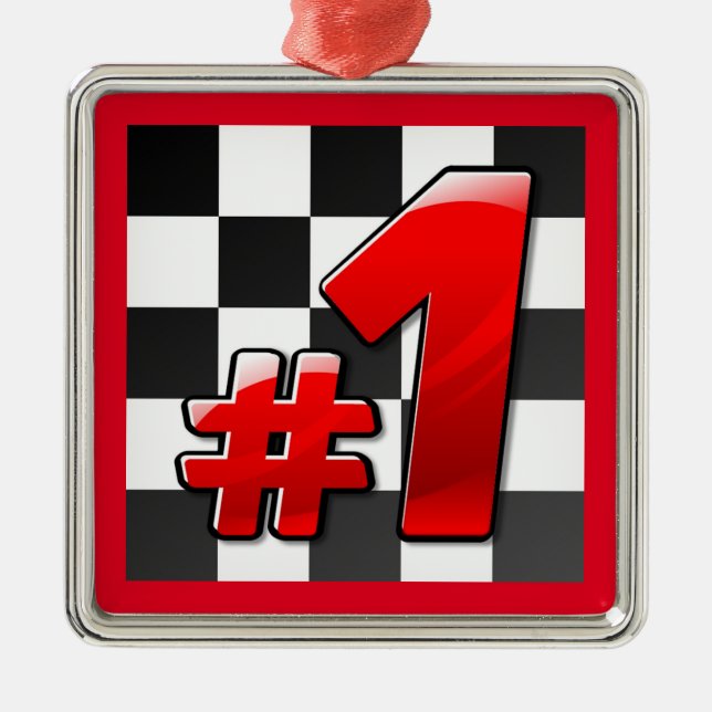 NUMMER EINS SILBERNES ORNAMENT (Vorne)